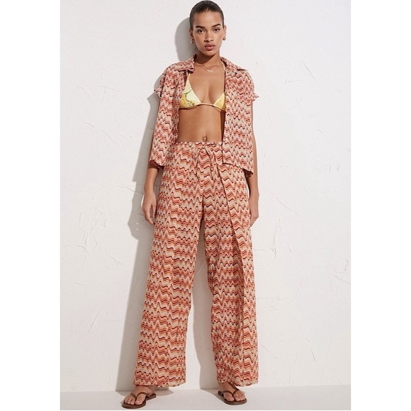 Faithfull the Brand Montero Pull-On Cover Up Pants Vadella Handmade Boho Flowy 6 - Picture 3 of 16